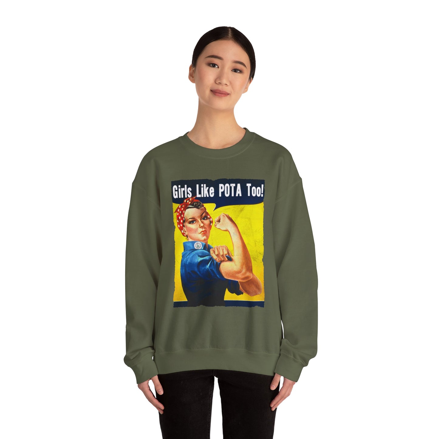 Sweater, Rosie the Riveter, Girls Like POTA Too