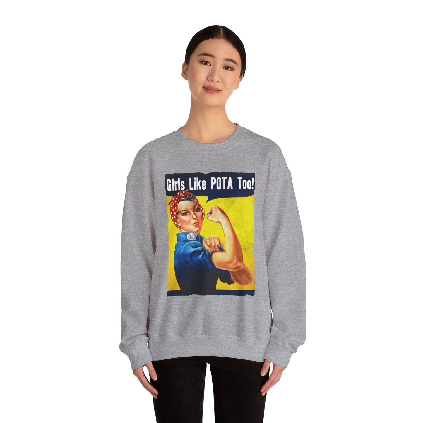Sweater, Rosie the Riveter, Girls Like POTA Too
