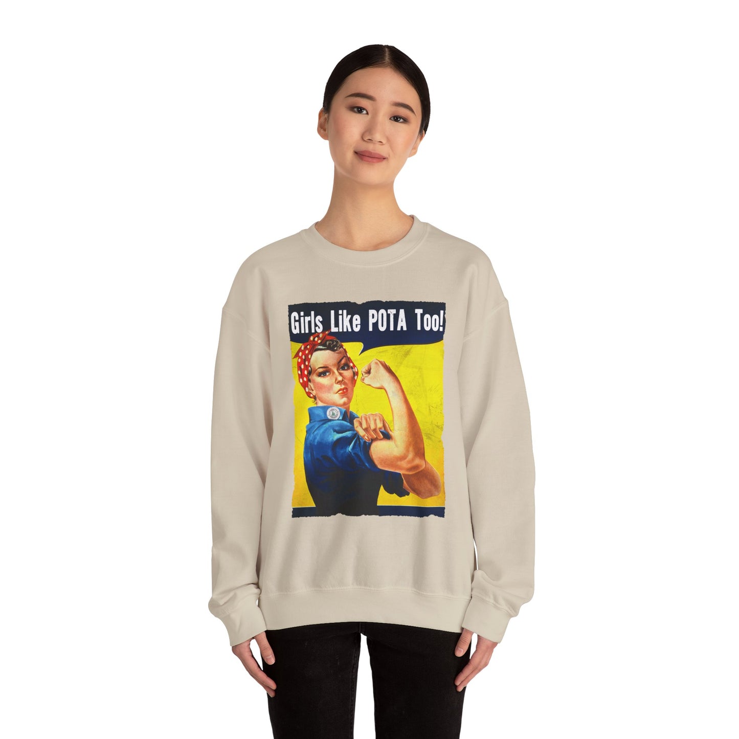 Sweater, Rosie the Riveter, Girls Like POTA Too