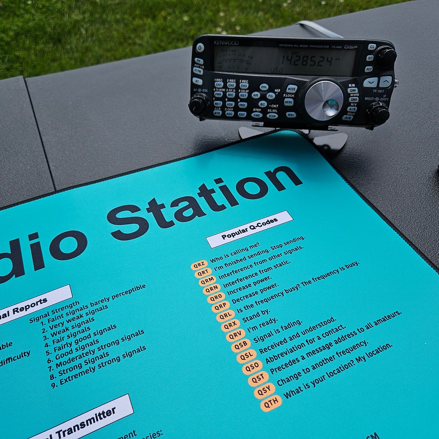 Parks On The Air Amateur Radio Desk Mat for Ham Radio Shack or Portable Operations