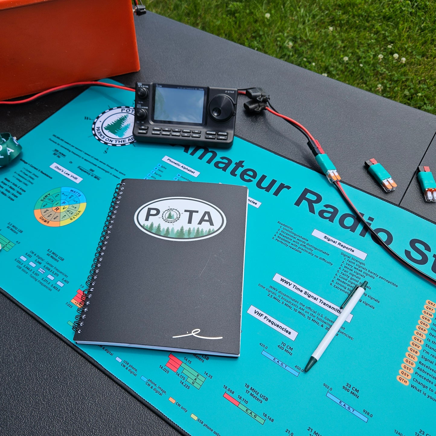Parks On The Air Amateur Radio Desk Mat for Ham Radio Shack or Portable Operations