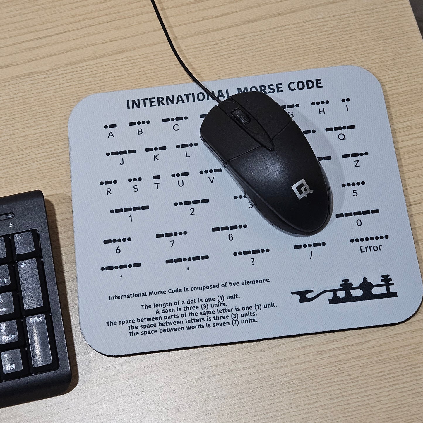 Morse Code Mouse Pad