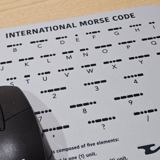 Morse Code Mouse Pad