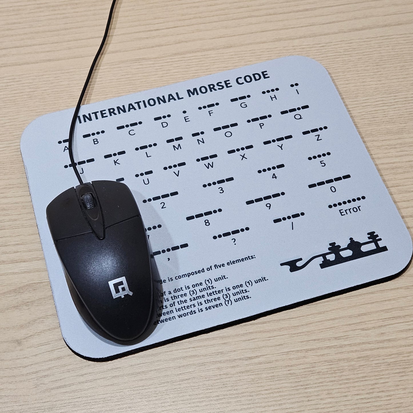 Morse Code Mouse Pad