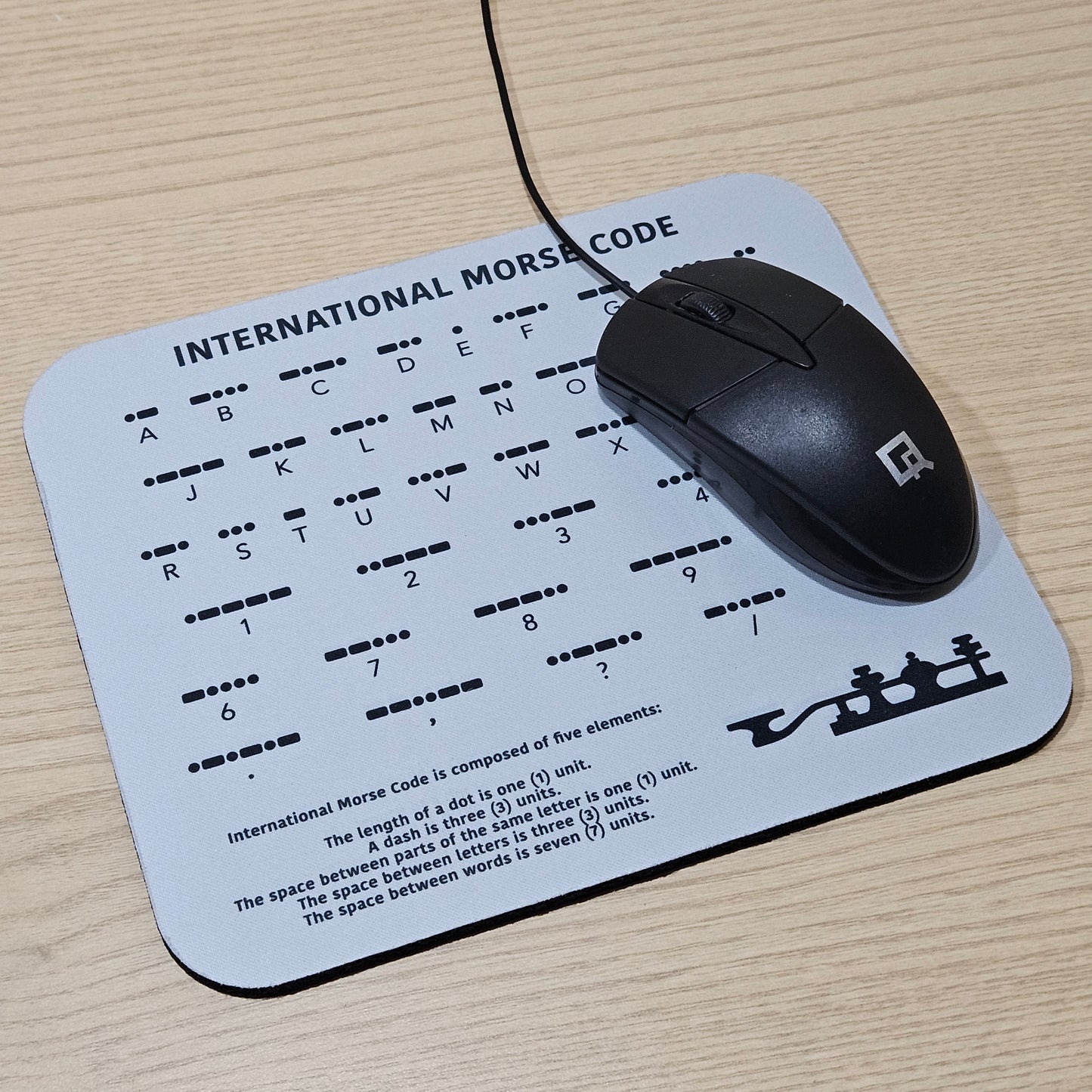 Morse Code Mouse Pad