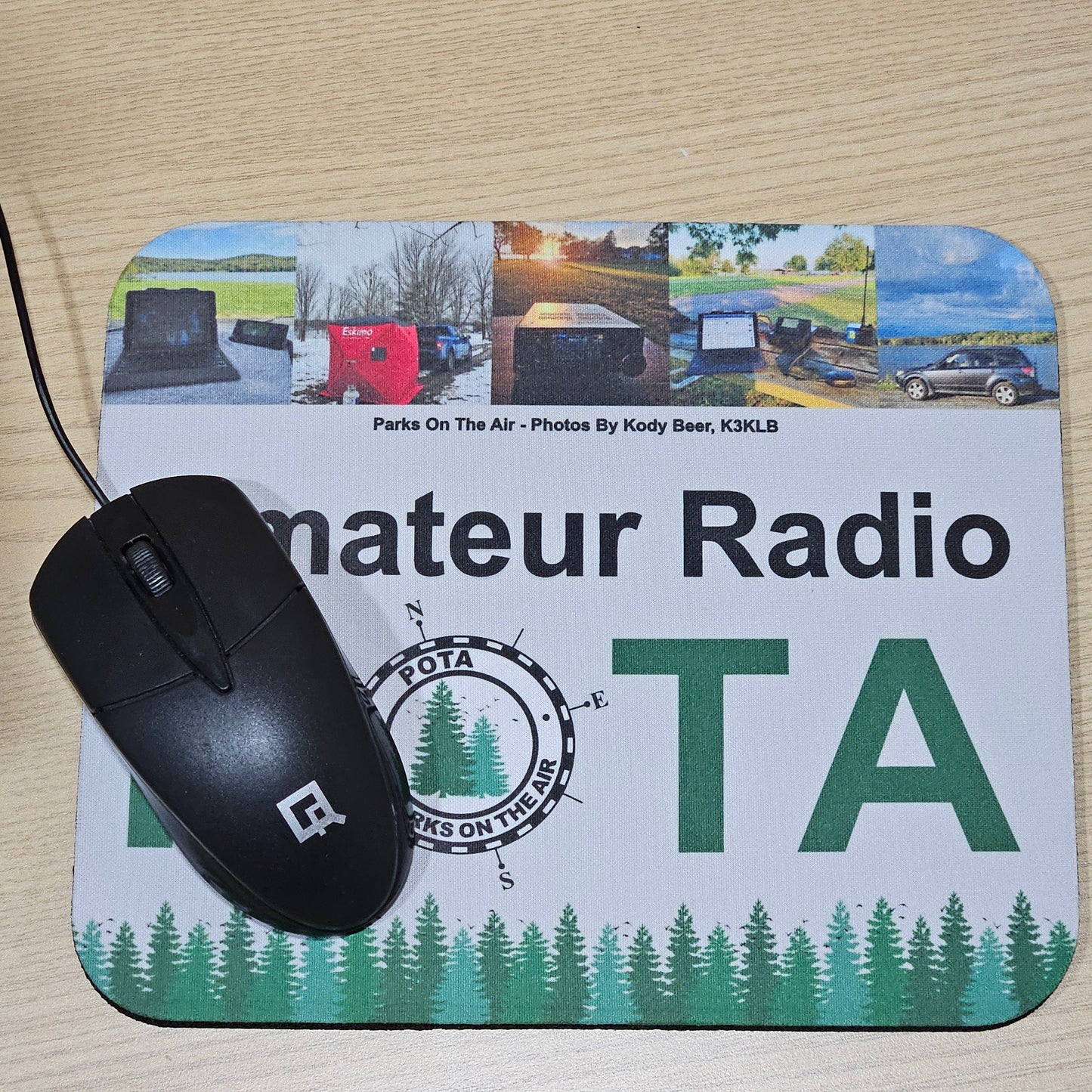 POTA Mouse Pad with Pictures from K3KLB