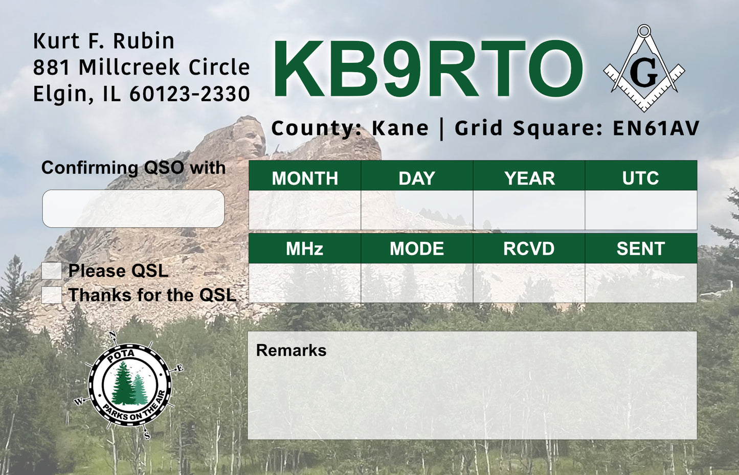 Double Sided QSL Cards