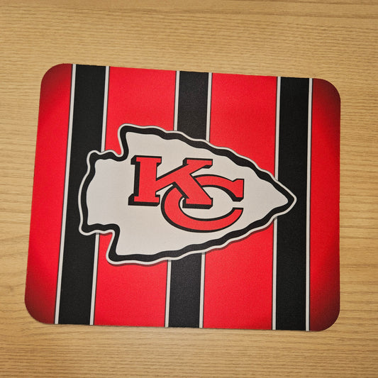 Chiefs Mouse Pad - Black Stripes