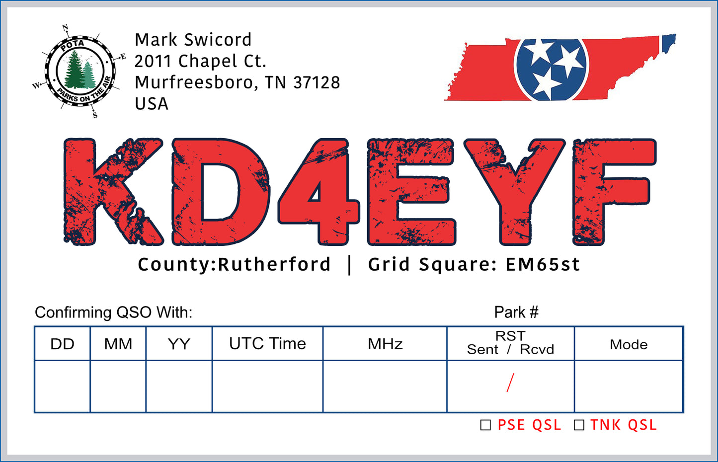 Single Sided Economy QSL Cards