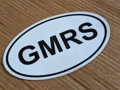 Euro-Style GMRS Sticker – 3" x 5"