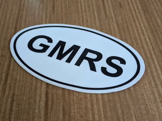 Euro-Style GMRS Sticker – 3" x 5"