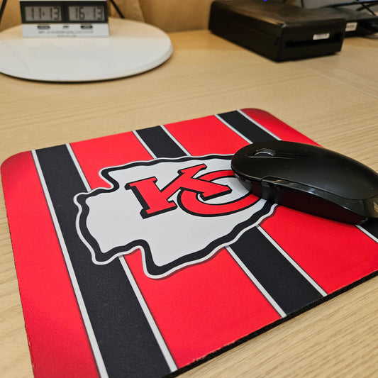 Chiefs Mouse Pad - Black Stripes