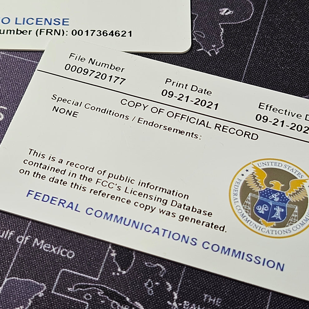 Random License Acrd PVC Wallet Sized FCC license Card – HamStuffOnline